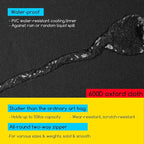 MEEDEN Soft Art Portfolio Bag: 32 x 42 Inch Black Art Canvas Portfolio Case - Waterproof 600D Oxford Carrying Storage Case for Artwork, Poster, Sketching, and Drawing