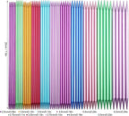 Knitting Needle Set, 55 Pcs 2.5mm-6.0mm Aluminum Double Pointed Ergonomic Design Knitting Needle Kit for Handmade DIY Knitting