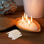 Pearled Candle 2 Inch Cotton Wicks 50-Pack White Extra Wicks for Sand Candles Making, Metal-Free and Lead-Free Refill Sand Wax Wick