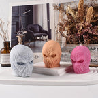 Skull Head Candle Mold - Resin Casting Silicone Molds for Home Decor & Candle Making Wave Spiral Mold