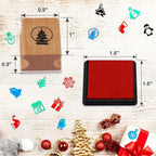 HOWAF Wooden Christmas Stamps for Kids Crafting, Card Making, Painting, Scrapbooks, Party Bag Fillers, Favor Decoration Supplies