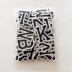 1.9 inch Iron on Letter Patches 78 Pieces, A-Z Embroidered Alphabet Patches for Clothing Jackets Hats Backpacks Jeans Black