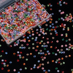 1200PCS 3mm Bicone Crystal Glass Beads for Jewelry Making, Sparkling Mini Beads for Suncatchers, DIY Bracelets & Craft Projects (Multicolored)