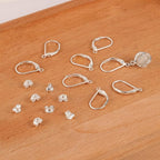 925 Sterling Silver Leverback French Hooks - Hypoallergenic Earring Backs With Jump Rings Set - Dangle Hooks Sterling Silver Findings Supplies for Jewelry Making