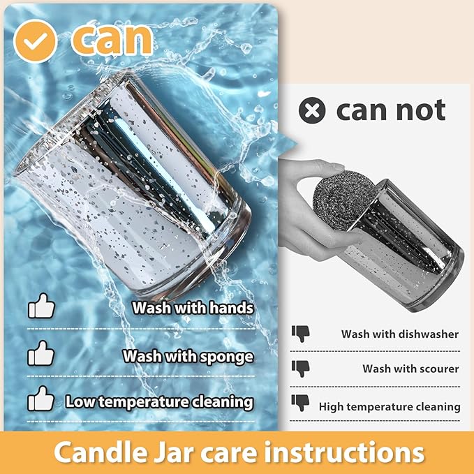 Thick Candle Jars for Making Candles 16 Pcs, 7 OZ Empty Jars with Wood Lids for Candle Making, Sample Container, Silver