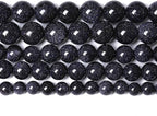 72PCS 10mm Blue Sandstone Gemstone Beads Beads Natural Stone Round Loose Beads for Jewelry Making DIY Bracelet Necklace 32" 2 Strands