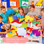 100 Sheets Arts Craft Paper for Drawing 12” x 17” White Construction Paper for Coloring, Creating, School Art Project Supplies, Standard Weight