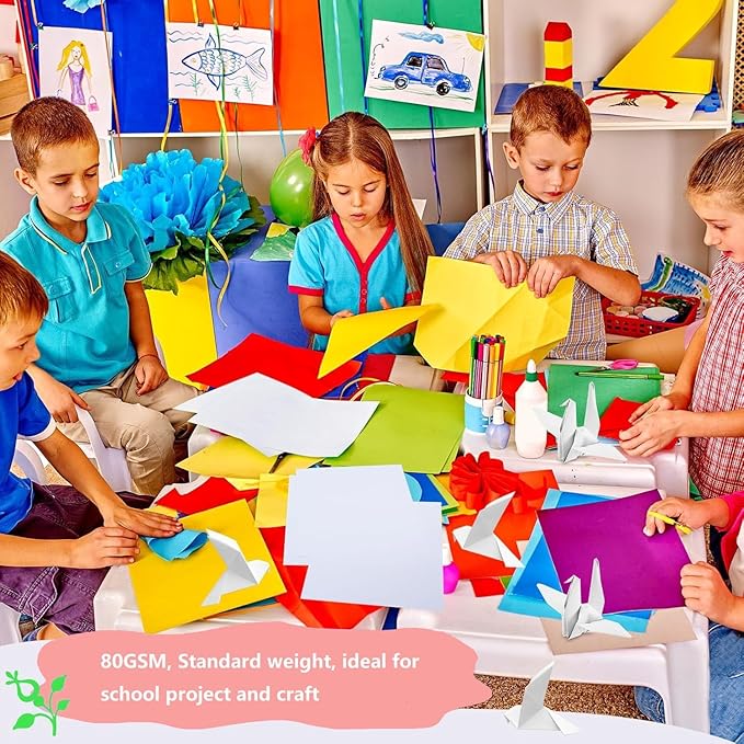 100 Sheets Arts Craft Paper for Drawing 12” x 17” White Construction Paper for Coloring, Creating, School Art Project Supplies, Standard Weight