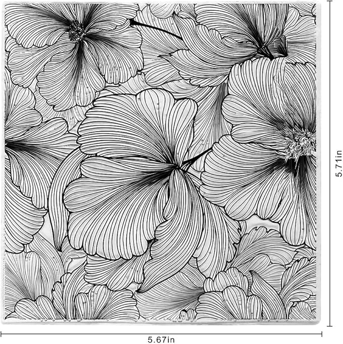 Flowers Background Clear Stamps, Crafts Flowers Clear Stamps for Card Making Decoration DIY Photo Embossing Decorative Paper Card and DIY Scrapbooking