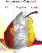 Ampersand Art Supply Wood Painting Panel: Museum Series Claybord, 9" x 12", 2" Cradled Profile