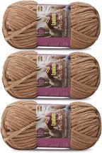 Chunky Chenille Yarn for Crocheting - 3x100g/3.5oz Baby Blanket Yarn for Crocheting Soft - 262 Yards Fluffy Thick Plush Yarns for Knitting Blankets Amigurumi (3, Curry)