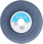 Simthread All Purpose Sewing Thread from 100% Spun Polyester for Serger, Overlock, Merrow, Quilting Sewing 4 Big Cones of 5000M (5500 Yards) Each - 40S/2 Grey