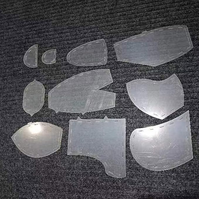 Brrnoo Memory Bear Patterns for Sewing, Acrylic Memory Bear Template Ruler Set with Detailed Instructions, Sewing Patterns for Beginners, Bear Quilting Templates (L 15inch)