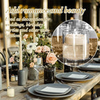 Nude Snow Pearled-Candles with Wicks - DIY Candle Sand,Pearled Sand Wax with Wicks,Pearled Wax,Refillable for Weddings,Partie,Halloween,Christmas,Thanksgiving