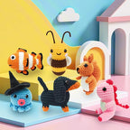 Leozzef DIY Crochet Kit for Beginners, 6 Cute Animal Crocheting Kits with Yarn, Hooks & Step by Step Videos, 2026 Easy DIY Craft for Adults & Kids, Handmade Plush Craft Gift for Crochet Lovers