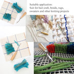 Luwigs 3PCS Wooden Bent Latch Hook Tool Crochet Needle for Micro Braids,Hair Extensions,Rug Making and Art Crafts