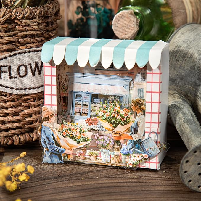 TIAMECH Girl Dreamer Professional PET Stickers - 90 Pcs Countryside Weaving Dream Design, Waterproof Sticker for Journaling & Scrapbooking, Junk Journal Supplies, Ephemera & DIY Crafts