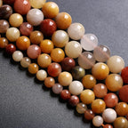 8MM 46PCS Natural Stone Golden Thread Jade Crystal Loose Beads for Jewelry Making DIY Bracelet Necklace 1 Strand 15’’