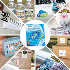 Printable Vinyl Sticker Paper for Laser Printer - Glossy White - 30 Self-Adhesive Sheets - Waterproof Decal Paper - Standard Letter Size 8.5"x11"