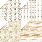 Scrapbook Paper 12x12, 24 Sheets Double-Sided BOHO Patterned Assorted Colors Decorative Crafting Paper for Origami Classroom Crafting Projects