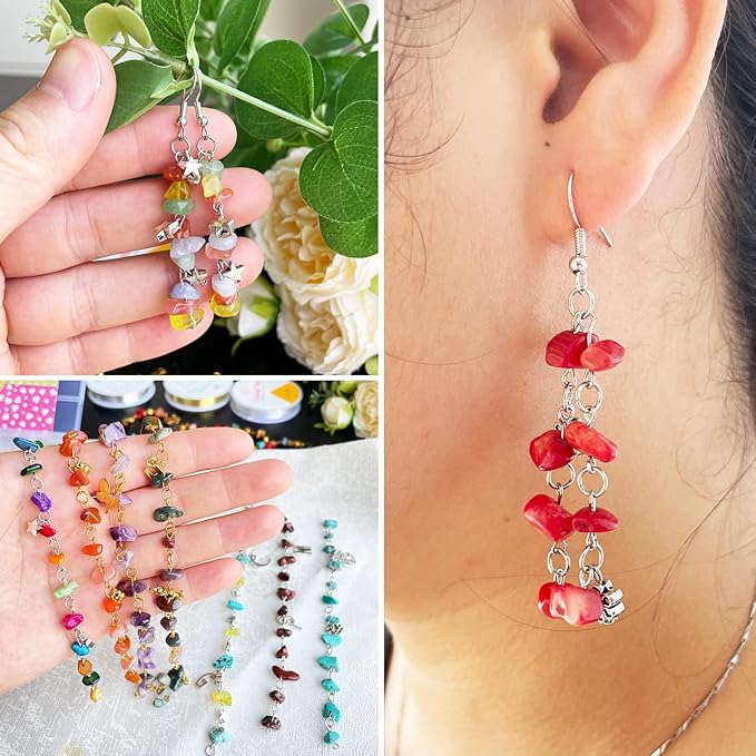 ygorios Jewelry Making Kit for Adults - 1760 PC Crystal Beads, 800 PC Jewelry Findings, DIY Bracelet, Earring