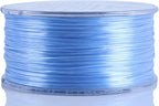 KONMAY 1 Rolls 0.8mm Flat Stretchy Bracelet Strings with Organizing Case, 90 Yards Sky Blue Crystal Elastic Thread Cord for Jewelry Bracelets Making and Beading