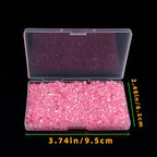 1200PCS 3mm Bicone Crystal Glass Beads for Jewelry Making, Sparkling Mini Beads for Suncatchers, DIY Bracelets & Craft Projects (Light Rose Red)