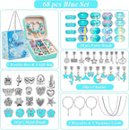 ONADEBY DIY Bracelet Kit with Beads and Charms - Friendship Jewelry Making Kit Perfect for Birthday, Christmas Craft Gifts with Box Bag Packing