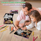 Scratch Art Painting Kit for Adults-8 Sheets A4 Rainbow Scratch Painting Paper Craft Set with City Landmarks|Stress Relief Gift for Travel&Craft Lovers|Scratch Art Home Decor(Europe Series 2)