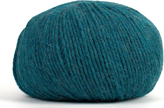 100% Baby Alpaca Yarn for Knitting & Crocheting - Set of 2 Skeins of Premium Yarn DK - Lightweight, Hypoallergenic & Thermal Peru Made - Ideal for Delicate Projects (M023 - Turquoise Blue)