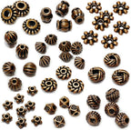 Antique Copper Beads for Jewelry Making - Spacer & Assortments for Bracelet, Necklace, Earring - Craft Supplies, Findings, Small Seed Beads - Jewelry Set 500Pcs