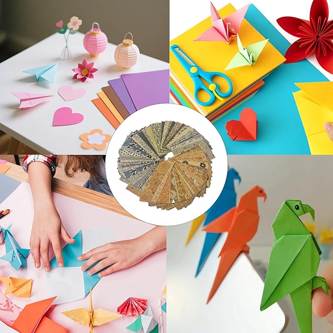 pson 180 Sheets Vintage Scrapbook Paper Pad, Decorative Craft Paper for Journaling, Card Making, Art Collage, DIY Crafts(Style A)