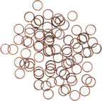 Mandala Crafts 12mm Antique Copper Colored Double Jump Rings for Jewelry Making - 400 Pcs Small Split Key Rings Set for Crafts, DIY Keychains, and Accessories