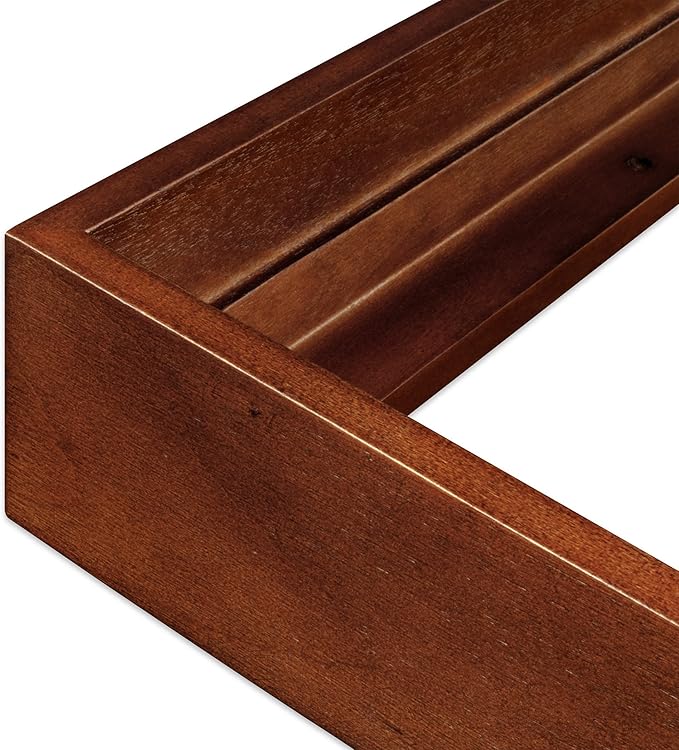 Ampersand Floaterframe Readymade Frame for Flat and 1 1/2" Deep Wood Panel and Canvas Artwork, Paintings, Prints, and More, 8"x10", Walnut Thin