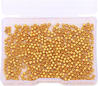 18K Gold Plated Round Spacer Beads 2.5mm 500pcs for Jewelry Making Findings Non Tarnish