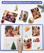 Popotop Photo Album Self Adhesive Scrapbook Album for 4x6 5x7 8x10 Pictures DIY Photo Book as Scrapbooking Supplies Kits, Birthday Gifts for Women Mom Wedding Baby Family Travel