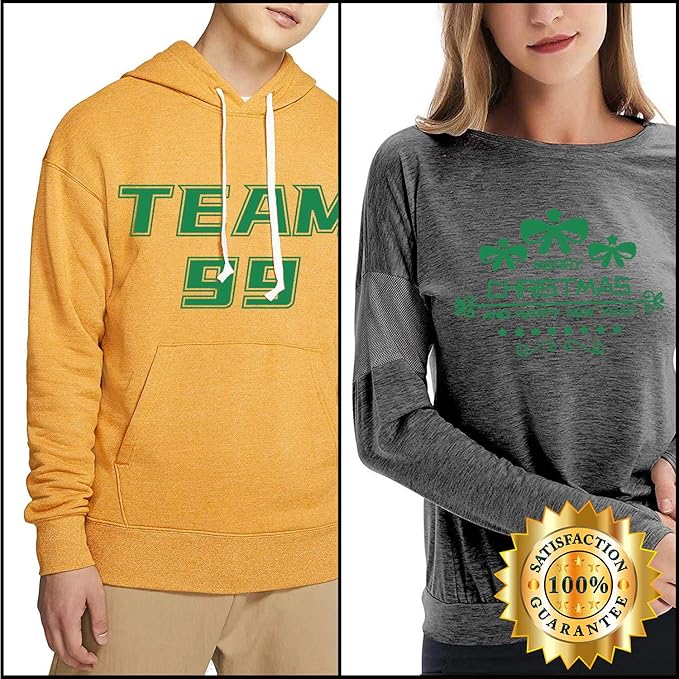 HTV Green Heat Transfer Vinyl Rolls 12 Inch by 8feet Roll Iron on DIY for T-Shirt Easy to Cut & Weed for Heat Vinyl Design Glossy (8Ft, Green)