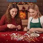 Christmas DIYJewelry Making Set 364 Pieces – Includes 156 Charms, 150 Jump Rings, 25 Extender Chains, 20 Keychains, 10 Crimp Tubes, 3-Inch Beading Wire, Support Ring & Jewelry Pliers(for parents)