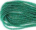 60PCS 6mm Green Agate Gemstone Round Loose Beads for Jewelry Making 1 Strand 15"