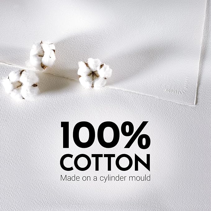 Arches Aquarelle Watercolor Pad, Rough, 140lb/300gsm, 12 Sheet, 10x14 inch, Watercolor Paper 100% Cotton