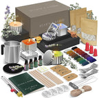 Hearth & Harbor Organic Soy Candle Making Kit for Adults, DIY Crafts, Complete Candle Making Supplies Include Natural Soy Wax, Tins, Scents, Dyes, Wicks & More – Gift Idea, Perfect Home Decor – 2 Lbs