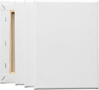 FIXSMITH Stretched White Blank Canvas- 5x7 Inch,6 Pack,Primed,100% Cotton,5/8 Inch Profile of Economy Value Pack for Acrylics,Oils & Other Painting Media.