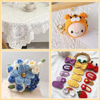 1.75 mm Crochet Hook, Ergonomic Handle for Arthritic Hands, Extra Long  Knitting Needles for Beginners and Crocheting Yarn (1.75 mm)