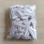 2.9 inch Iron on Letter Patches 52 Pieces, A-Z Embroidered Alphabet Patches for Clothing Jackets Hats Backpacks Jeans White