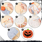 WATINC Christmas Punch Needle Coaster Kits - 23Pcs Easy Art Work Decor Craft Supply for Beginners, DIY Set of 6 Pattern Tufted Pads with Adhesive Felt Yarns Tools Coaster Holder Instruction (Orange)