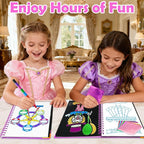 FUNNYB&G Foil Art Craft for Kids - Christmas Crafts Gift Party Favors Stocking Stuffers for Kids Art Supplies Creative Birthday Gift Travel Toys for Girls Boys 4 5 6 7 8 9 Years Old(Amusement Park)