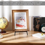 Leinuosen 1 Pcs Metal Easel Stand 16.5" H x 8.7" W x 4.3" D Table Top Easel Stand for Display Tripod Art Picture Mirror Modern Plate Holder for Display Book Photo Wedding Sign (Black)