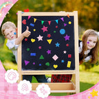 1000 Pcs Foam Stickers Glitter Shape Stickers Colorful Heart Stars Circle Sticker Self Adhesive Geometric Sticker for Kids Crafts Supplies Preschool DIY Art Project Scrapbooking Home Decor(Geometric)