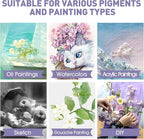 ESRICH Stretched Canvas for Painting 24x36 Inch, 5Pack Large Canvas for Painting, Primed Acid-Free Cotton Blank Canvases, Art Paint Canvases for Oil Paint,Watercolor,Acrylic Paint,Gouache and Tempera.