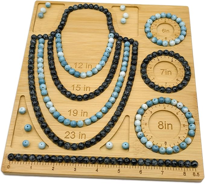 Petoysoso Bead Boards for Jewelry Making, Bamboo Beading Board for Bracelet & Necklace, Jewelry Making Supplies,Bead Tray Supplies